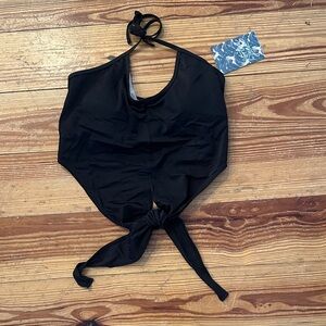 Kortni Jeane Black Women's Swim Top